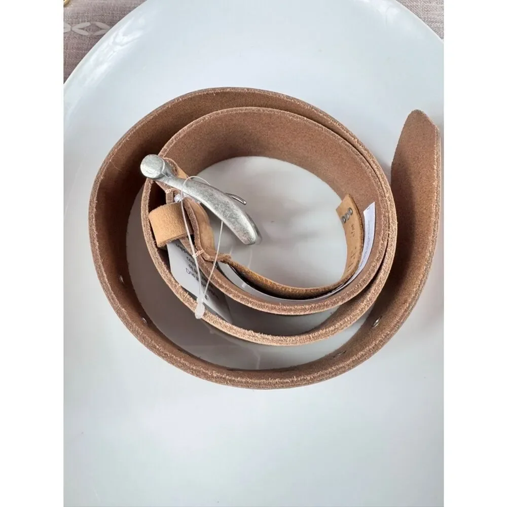 We The Free Tan Belt with Silver Accents